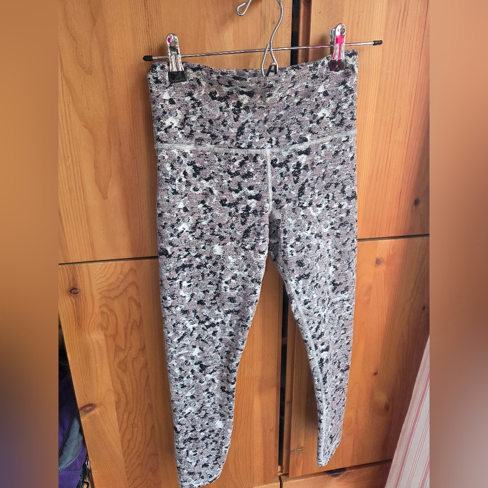 Athleta Elation Textured 7/8 Tights In Meadow Decadent Chocolate Size XS